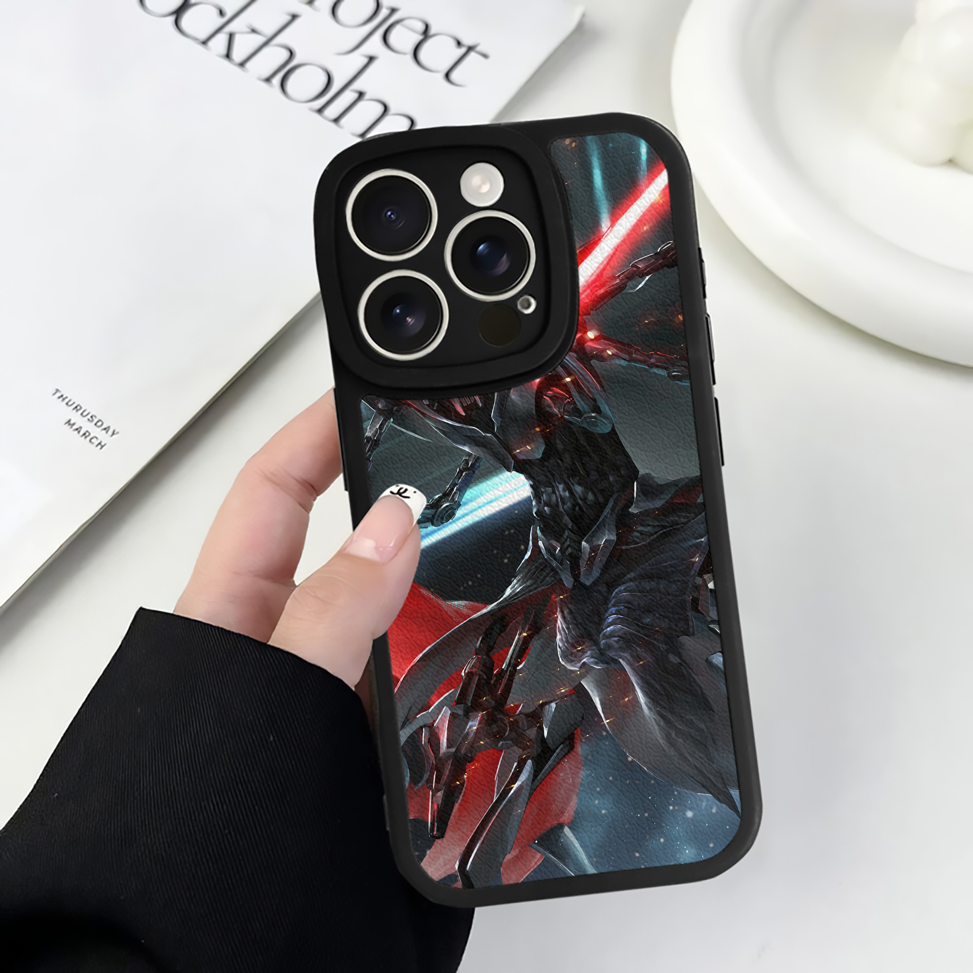 （画像用） スター・ウォーズ Star Wars 【iPhone 16シリーズ対応】シリコンスマホケース（レザー調） 材質：シリコン